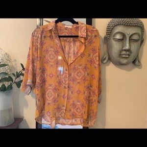 Flowy yellow blouse